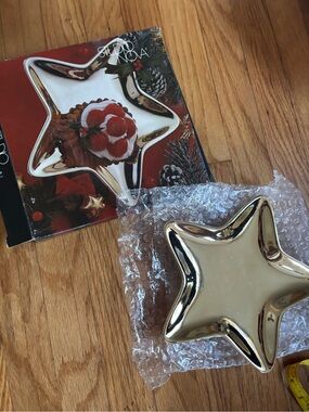 Studio Nova Gold Star Holiday Serving Bowl